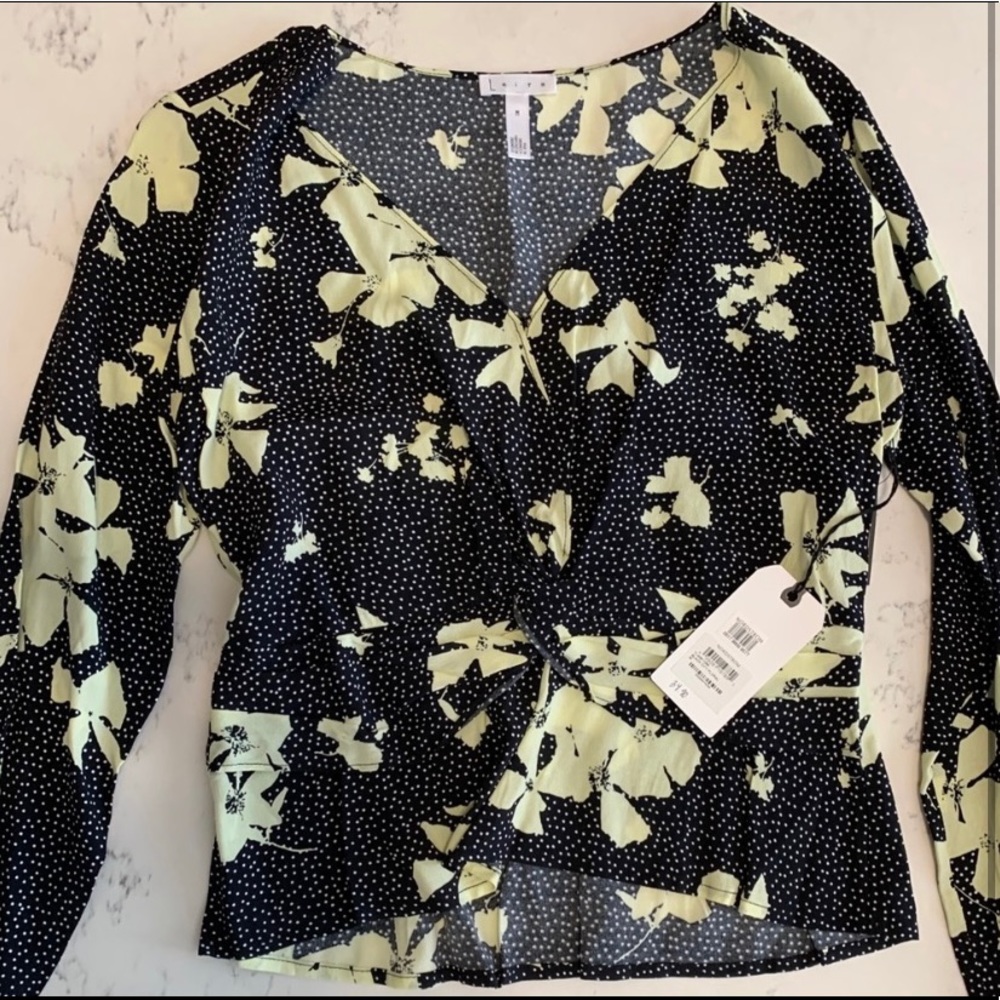 Professional Polka Dot Floral Leith Black Blouse